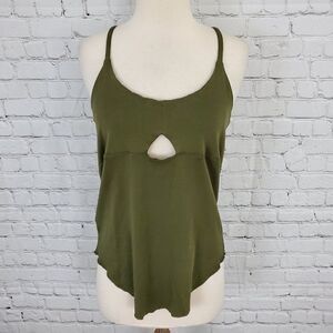 CHASER Olive Green Peek A Boo Tank Top - NWT - M